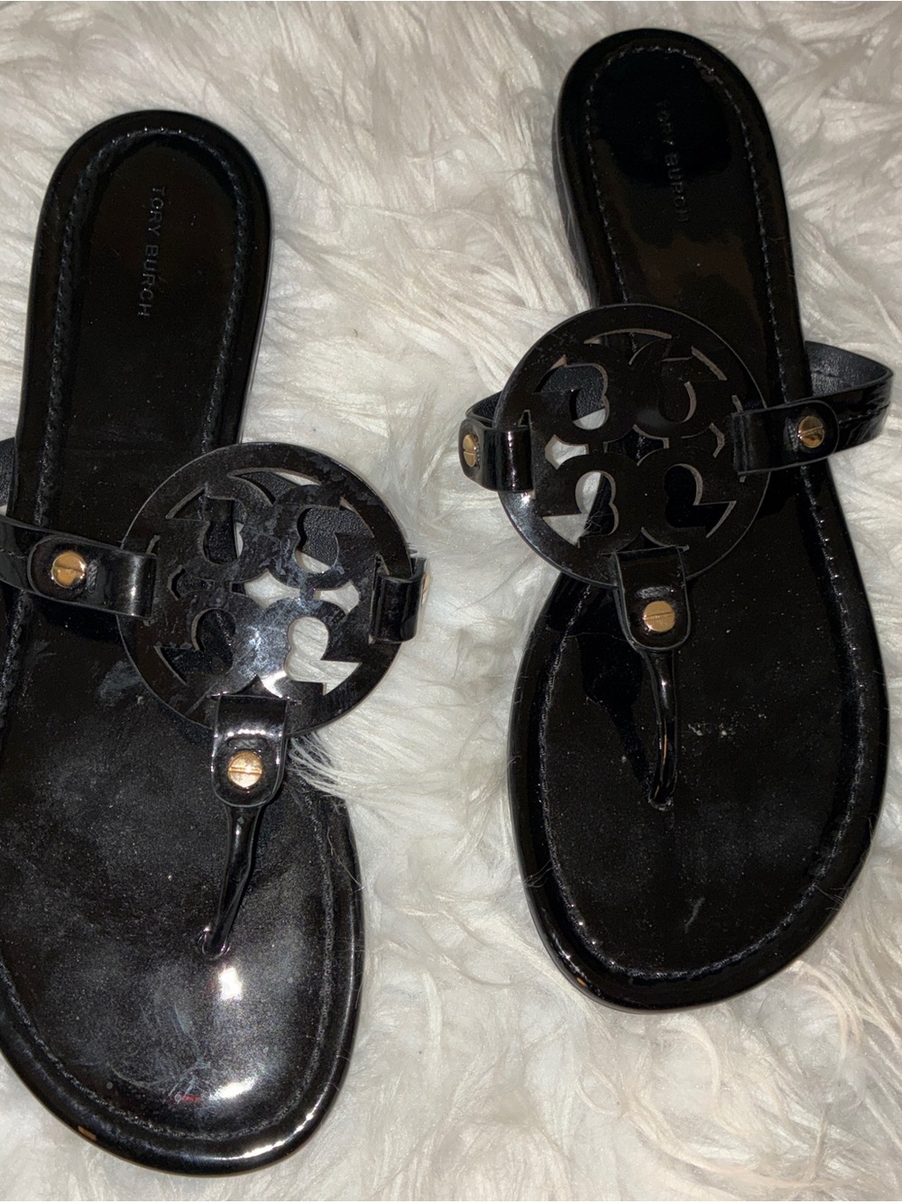 Tory Burch Miller Patent Sandal Sz 12 - Picture 7 of 8